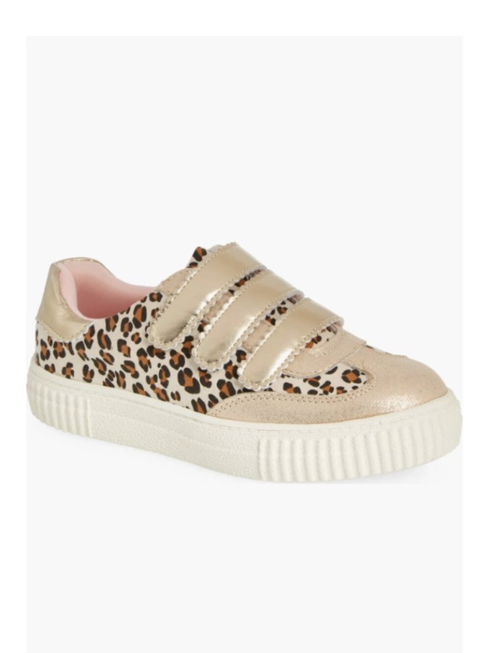 Tucker + Tate || Girls' "Teagin" Leopard Print Gold Velcro Sneakers